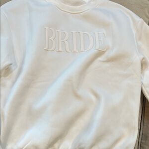 SHEIN White Bride Sweatshirt